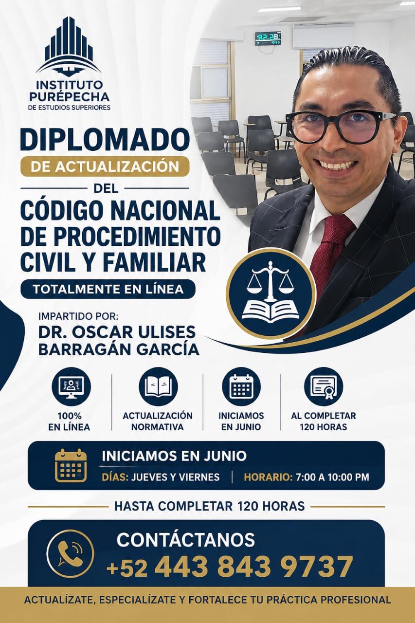 Diplomado de actualización del Código Nacional de Procedimiento Civil y Familiar